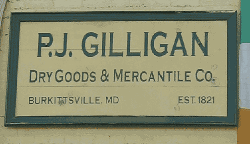 P.J. Gilligan's Dry Goods Sign